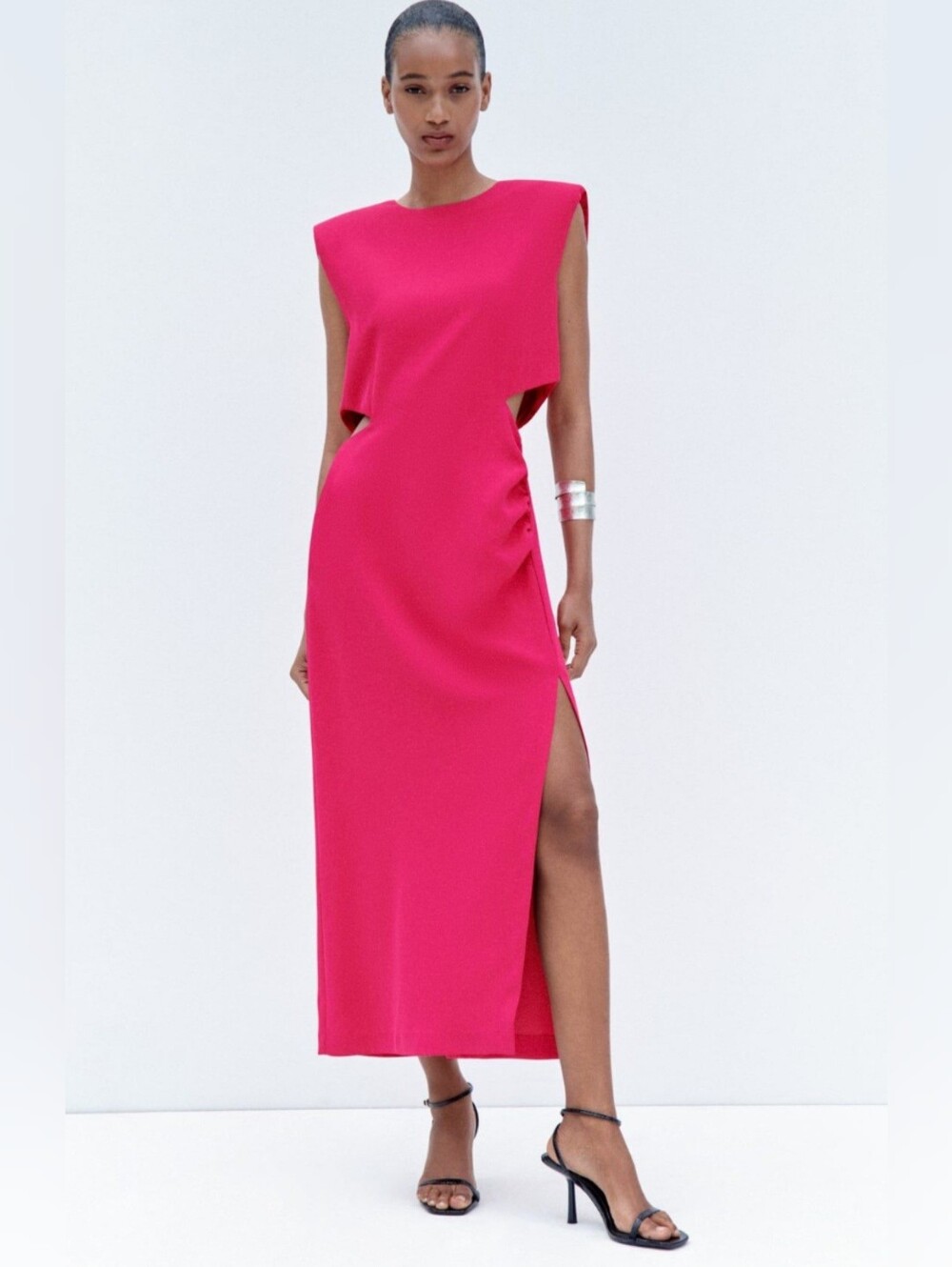 Zara Fuchsia Sleeveless Maxi Dress